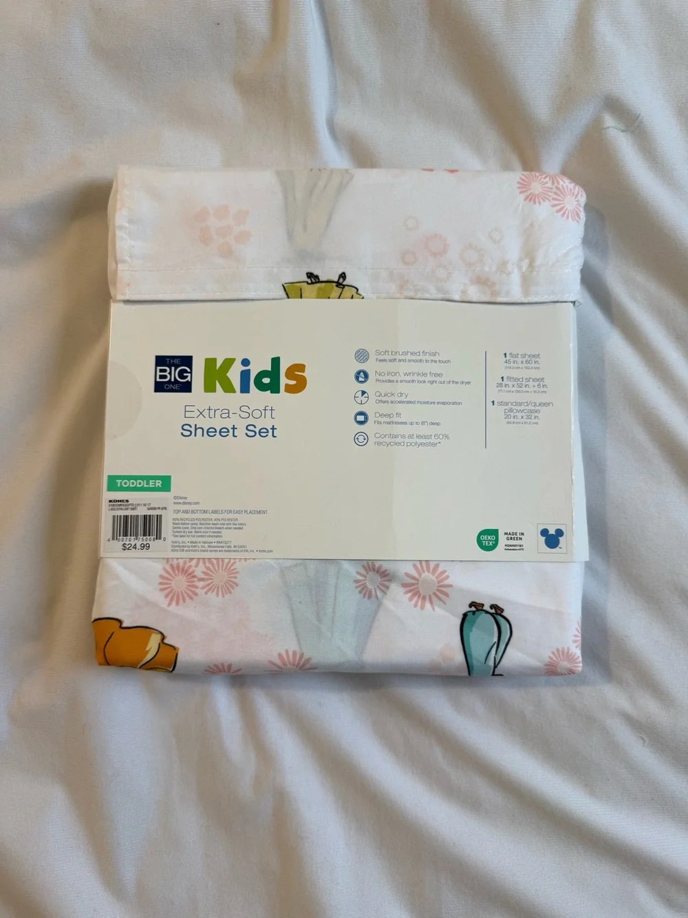 🆕 The Big One Toddler Sheet Set- Disney Garden Princesses